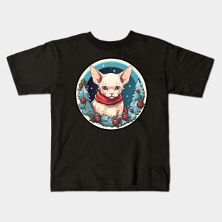 Devon Rex Cat Xmas, Love Cats Kids T-Shirt